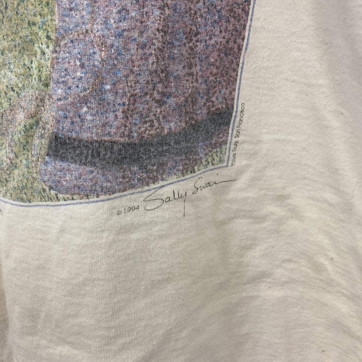 FRUIT OF THE LOOM　フルーツオブザルーム　半袖プリントTシャツ　シングルステッチ　ヴィンテージ　ベージュ　XLサイズ　古着