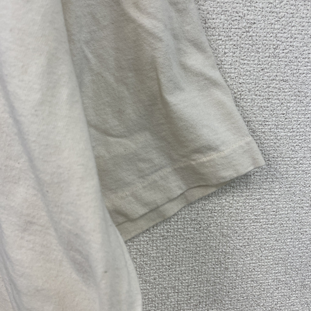 FRUIT OF THE LOOM　フルーツオブザルーム　半袖プリントTシャツ　シングルステッチ　ヴィンテージ　ベージュ　XLサイズ　古着