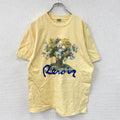 anvil　アンビル　ルノワール　半袖プリントTシャツ　シングルステッチ　ヴィンテージ　黄色　イエロー　Lサイズ　古着