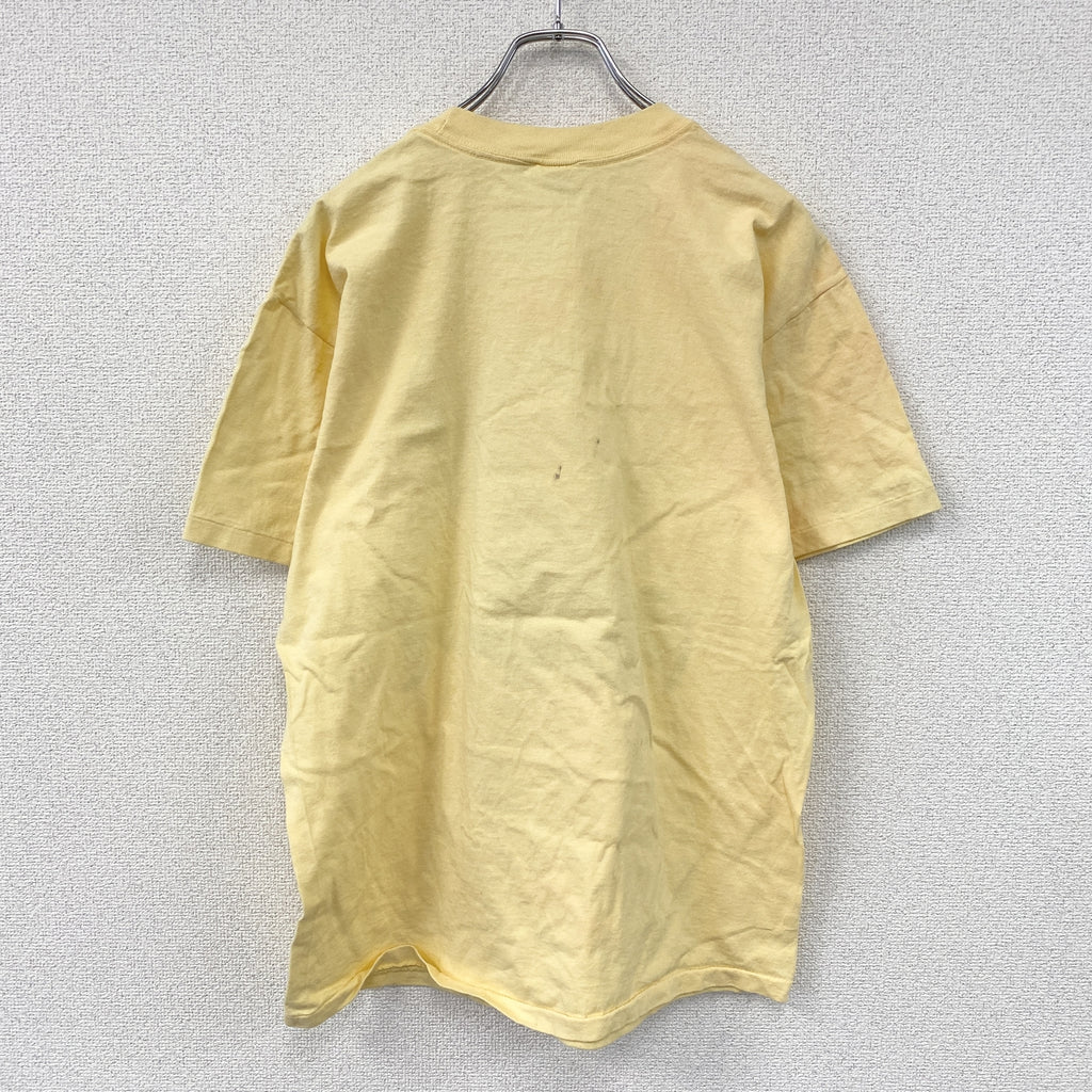 anvil　アンビル　ルノワール　半袖プリントTシャツ　シングルステッチ　ヴィンテージ　黄色　イエロー　Lサイズ　古着