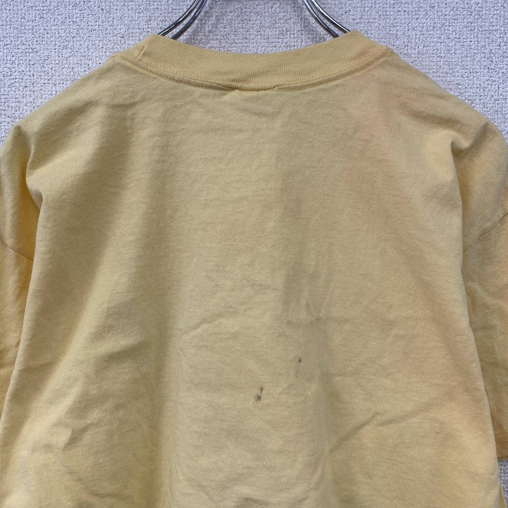 anvil　アンビル　ルノワール　半袖プリントTシャツ　シングルステッチ　ヴィンテージ　黄色　イエロー　Lサイズ　古着
