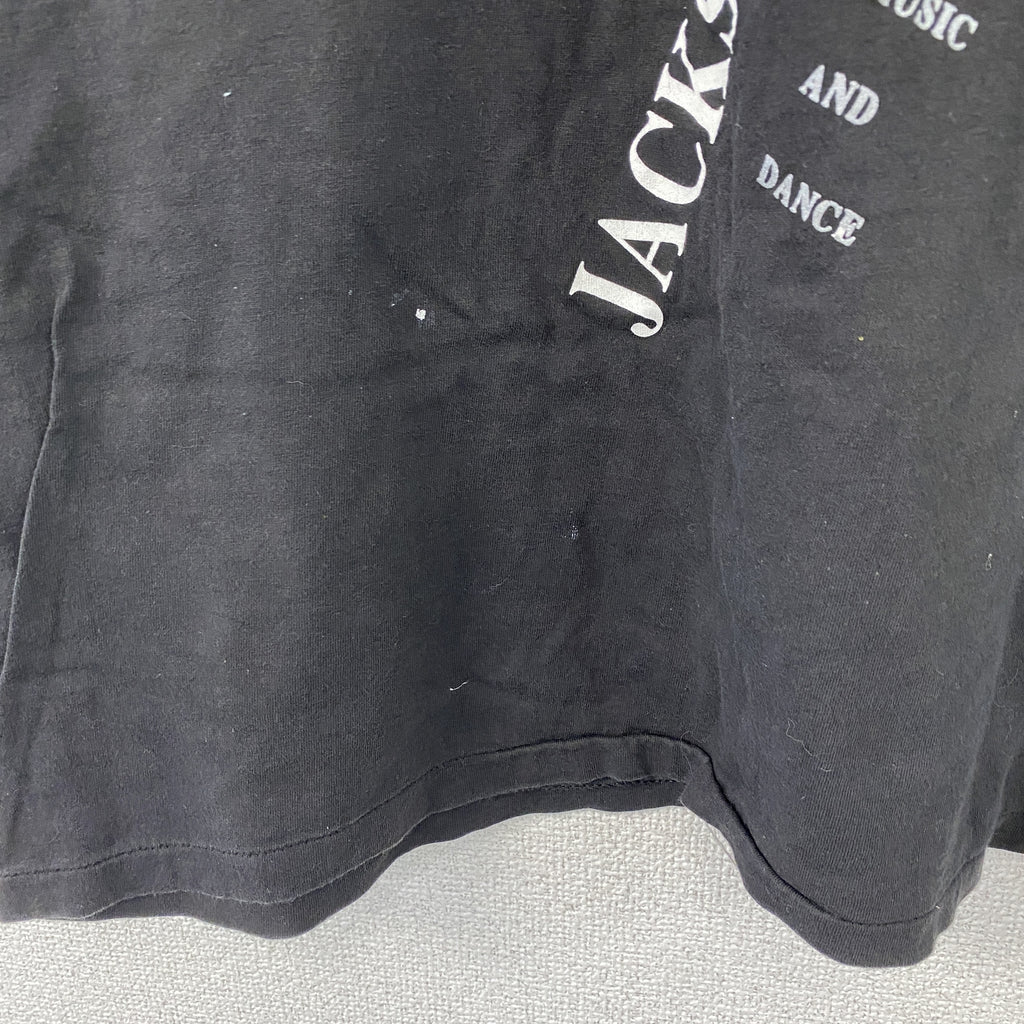 Hanes　ヘインズ　ジャネットジャクソン　半袖プリントTシャツ　シングルステッチ　ヴィンテージ　黒　ブラック　XLサイズ　古着