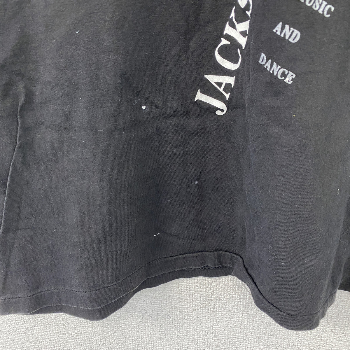 Hanes　ヘインズ　ジャネットジャクソン　半袖プリントTシャツ　シングルステッチ　ヴィンテージ　黒　ブラック　XLサイズ　古着