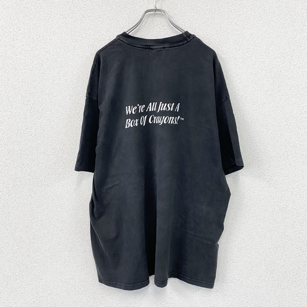 Hanes　ヘインズ　レネディッカーソン　Colored People　半袖プリントTシャツ　アートT　シングルステッチ　黒　ブラック　2XLサイズ　古着