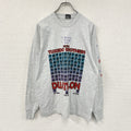 FRUIT OF THE LOOM　フルーツオブザルーム　長袖プリントTシャツ/ロンT　霜降りグレー　Lサイズ　古着