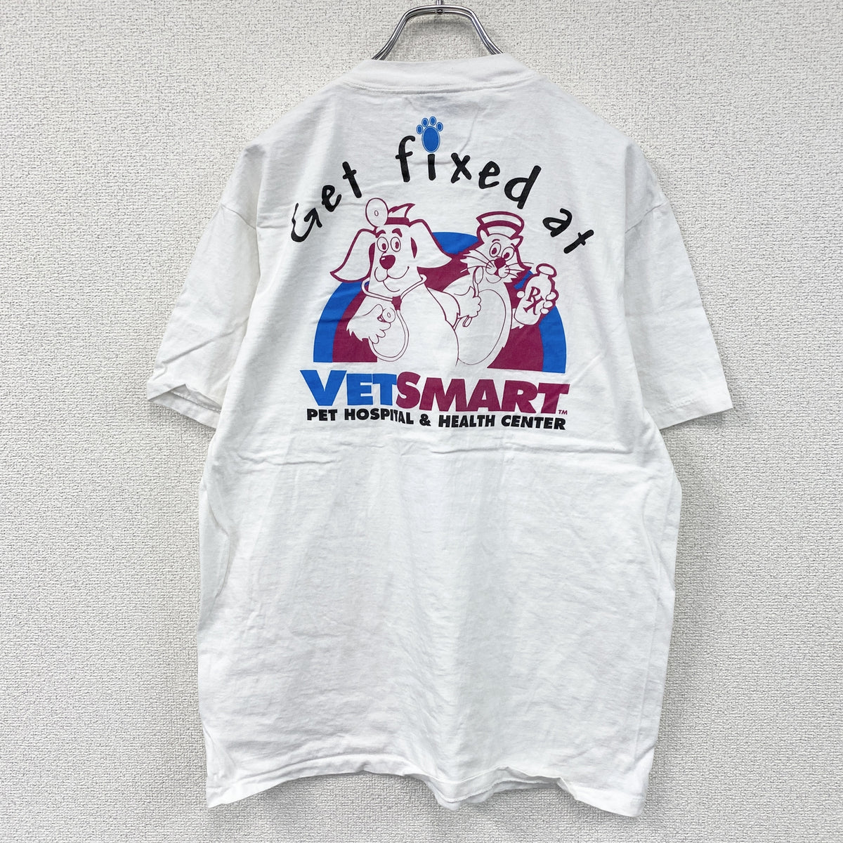 ONEITA　オニータ　半袖プリントTシャツ　シングルステッチ　ヴィンテージ　白　ホワイト　Lサイズ　古着