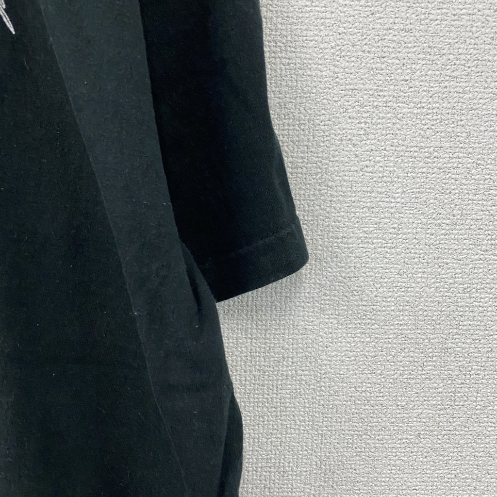 FRUIT OF THE LOOM　フルーツオブザルーム　半袖プリントTシャツ　シングルステッチ　ヴィンテージ　黒　ブラック　2XLサイズ カットソー メンズ コットン 古着