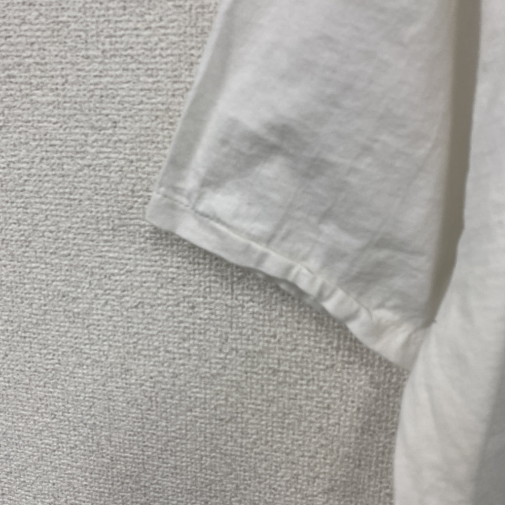 DELTA　デルタ　半袖プリントTシャツ　シングルステッチ　ヴィンテージ　白　ホワイト　Lサイズ カットソー メンズ コットン 古着