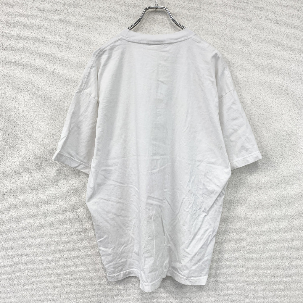 Organic BAYSIDE　バラクオバマ　半袖プリントTシャツ　白　ホワイト　XLサイズ カットソー メンズ コットン 古着