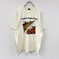 FRUIT OF THE LOOM　フルーツオブザルーム　半袖プリントTシャツ　シングルステッチ　ヴィンテージ　ベージュ　XLサイズ　古着