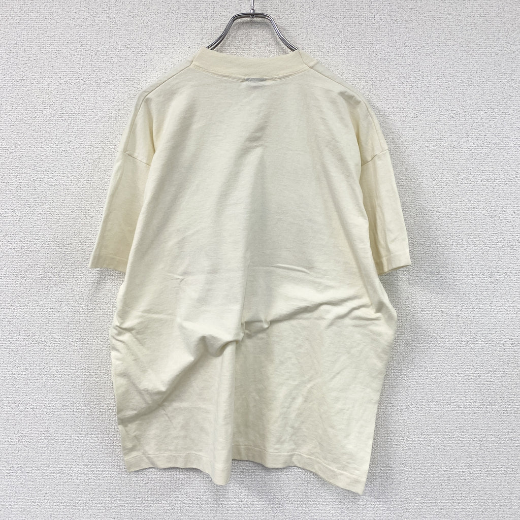 FRUIT OF THE LOOM　フルーツオブザルーム　半袖プリントTシャツ　シングルステッチ　ヴィンテージ　ベージュ　XLサイズ　古着