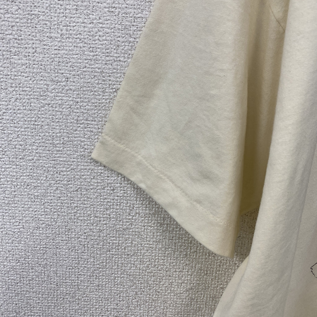 FRUIT OF THE LOOM　フルーツオブザルーム　半袖プリントTシャツ　シングルステッチ　ヴィンテージ　ベージュ　XLサイズ　古着