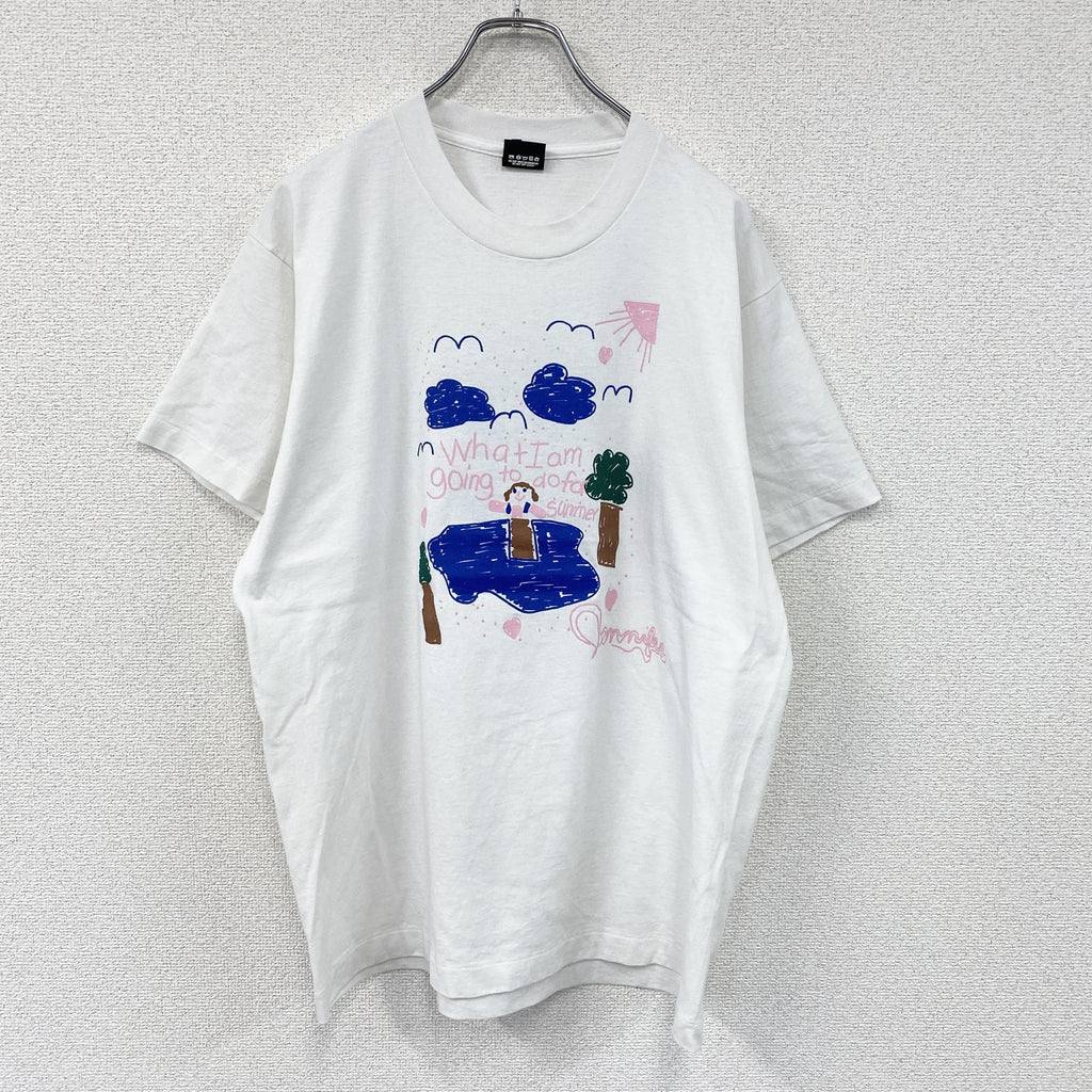SCREEN STARS　スクリーンスターズ　半袖プリントTシャツ　シングルステッチ　ヴィンテージ　白　ホワイト　XLサイズ　古着