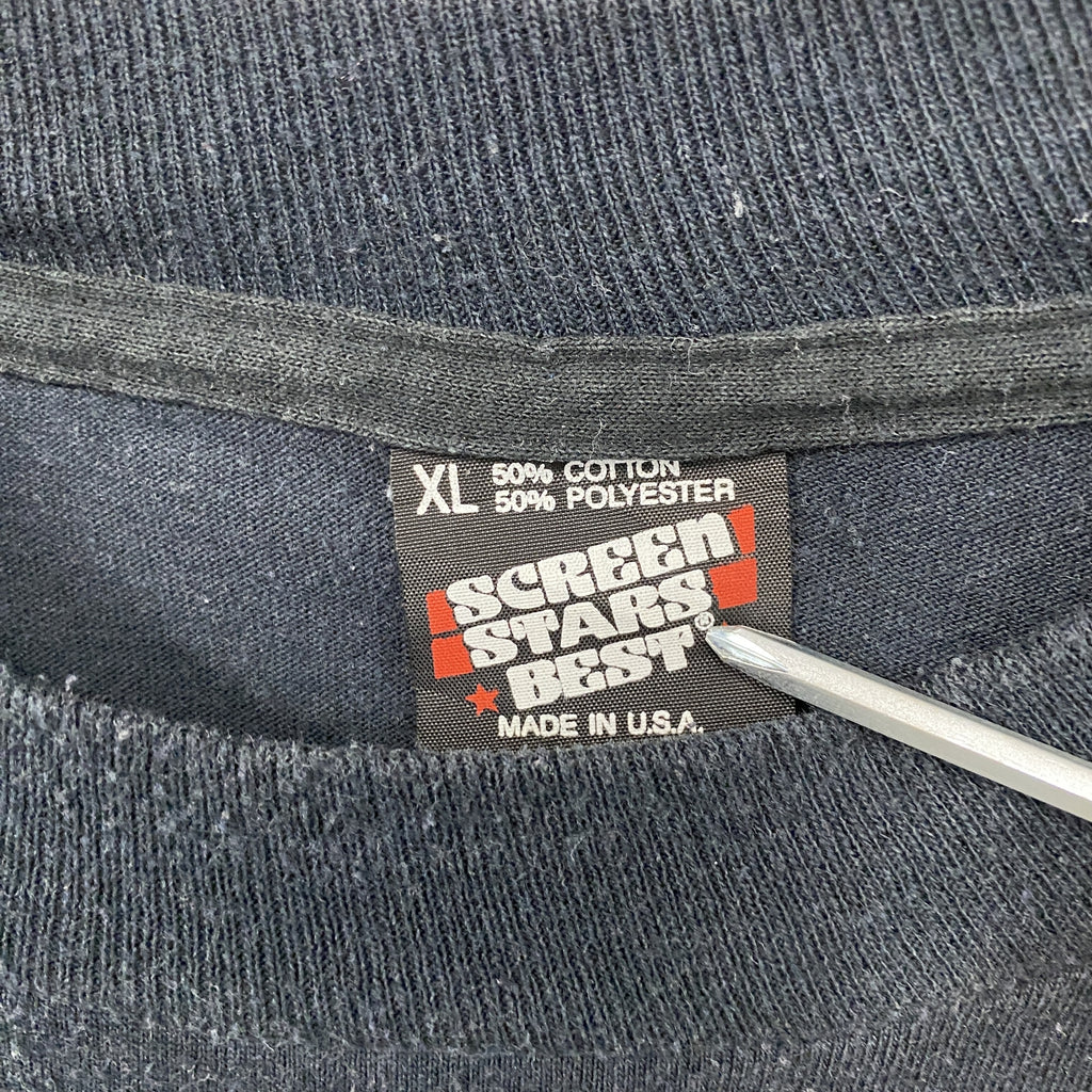 SCREEN STARS　スクリーンスターズ　半袖プリントTシャツ　シングルステッチ　ヴィンテージ　黒　ブラック　XLサイズ　古着