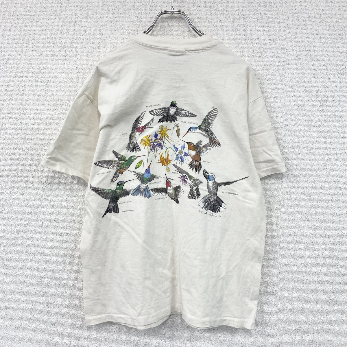 Hanes　ヘインズ　半袖プリントTシャツ　シングルステッチ　ヴィンテージ　白　ホワイト　Lサイズ カットソー メンズ コットン 古着