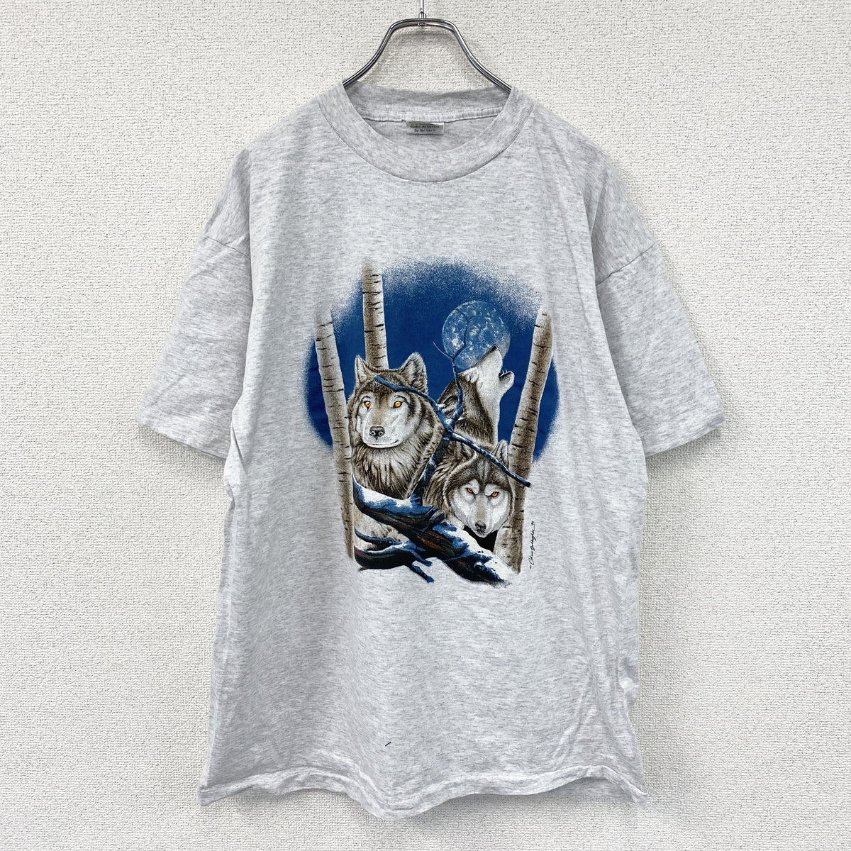 THE NATURE OF THINGS　半袖プリントTシャツ　シングルステッチ　ヴィンテージ　霜降りグレー　XLサイズ　古着