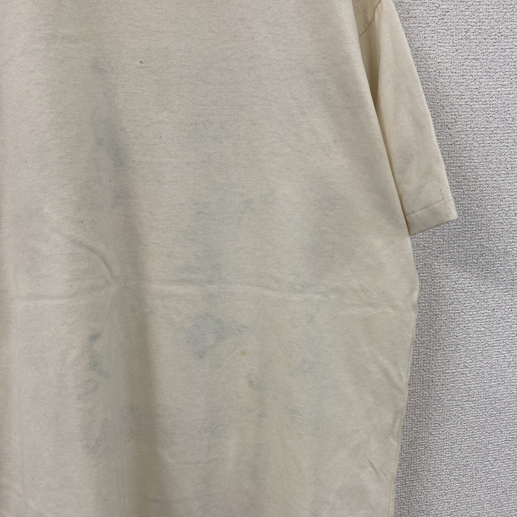 MILACA　半袖プリントTシャツ　シングルステッチ　ヴィンテージ　ベージュ　ワンサイズ カットソー メンズ コットン 古着