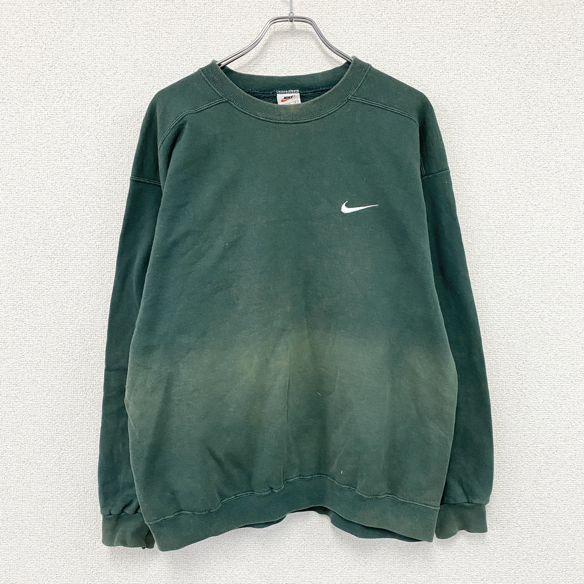NIKE　ナイキ　スウェット/トレーナー　スウッシュ　緑　グリーン　Mサイズ　古着