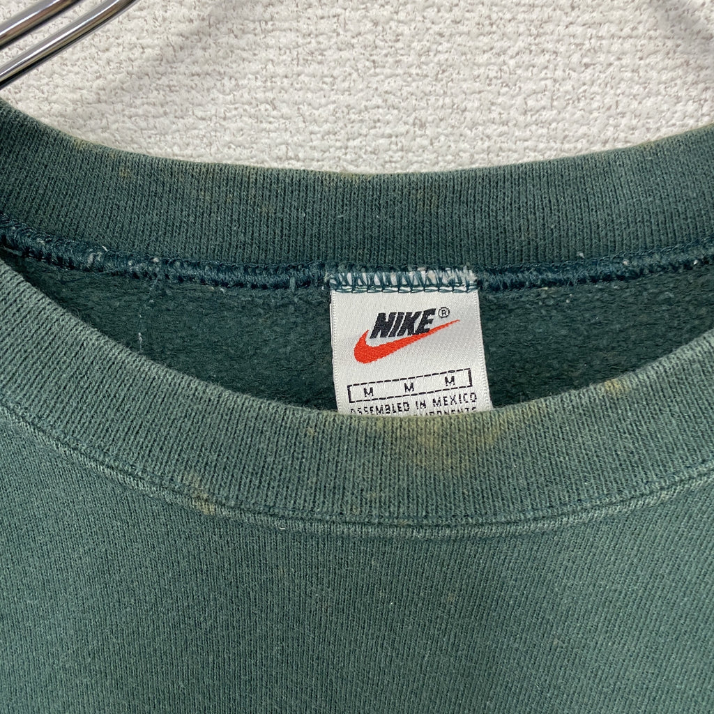 NIKE　ナイキ　スウェット/トレーナー　スウッシュ　緑　グリーン　Mサイズ　古着