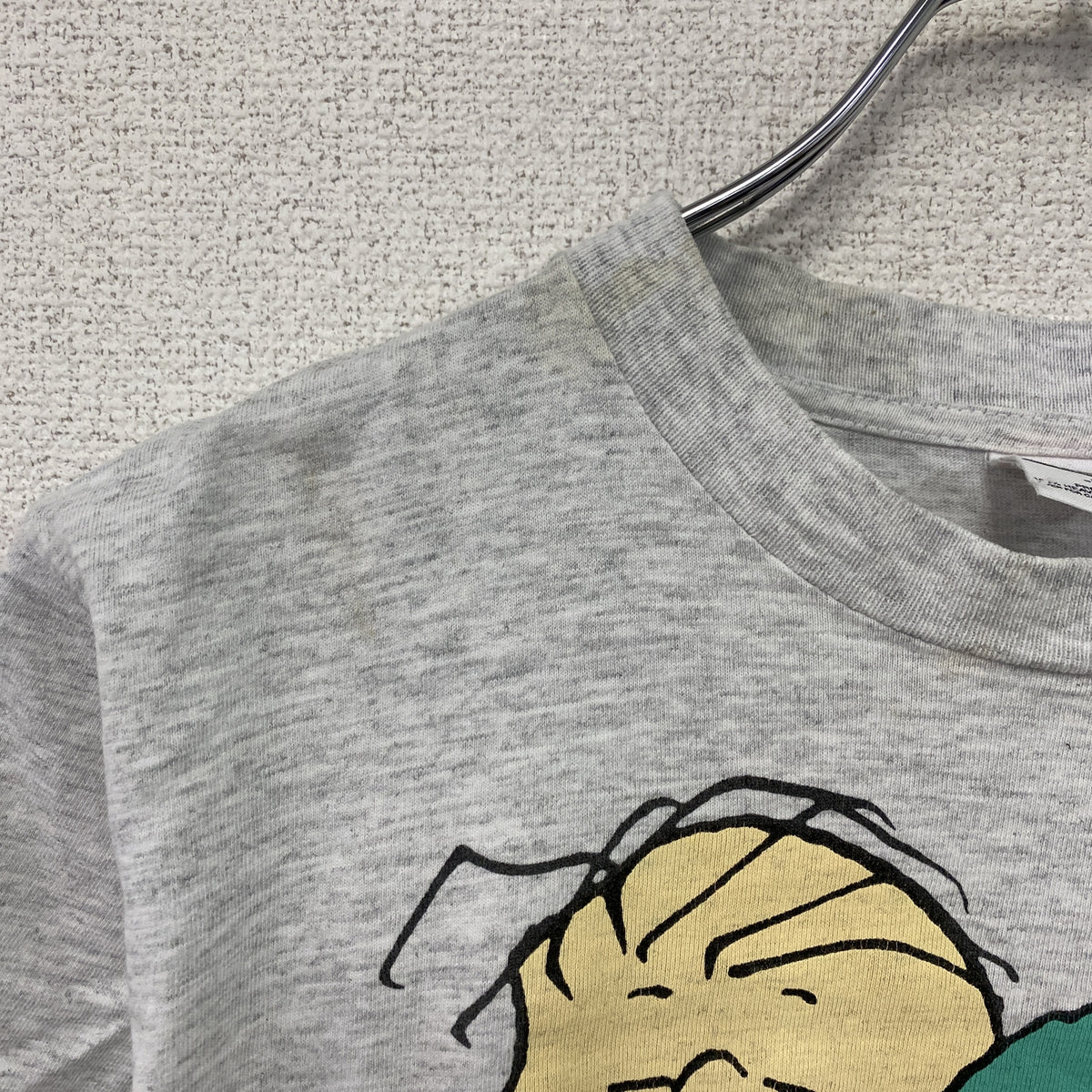 LOGOTEL　PEANUTS　ピーナッツ　半袖プリントTシャツ　シングルステッチ　ヴィンテージ　霜降りグレー　Mサイズ　古着