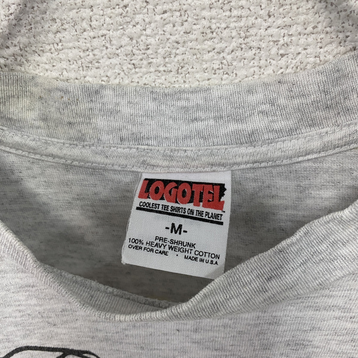 LOGOTEL　PEANUTS　ピーナッツ　半袖プリントTシャツ　シングルステッチ　ヴィンテージ　霜降りグレー　Mサイズ　古着