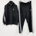 adidas　アディダス　ジャージセットアップ　トラックジャケット　トラックパンツ　黒　ブラック　Mサイズ　古着