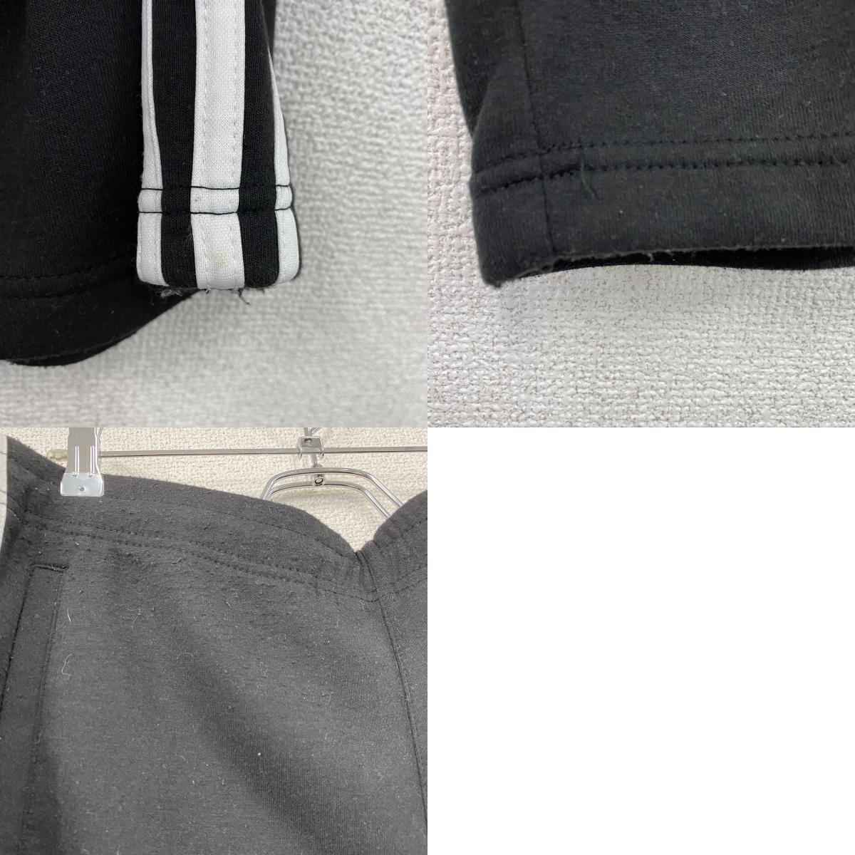 adidas　アディダス　ジャージセットアップ　トラックジャケット　トラックパンツ　黒　ブラック　Mサイズ　古着