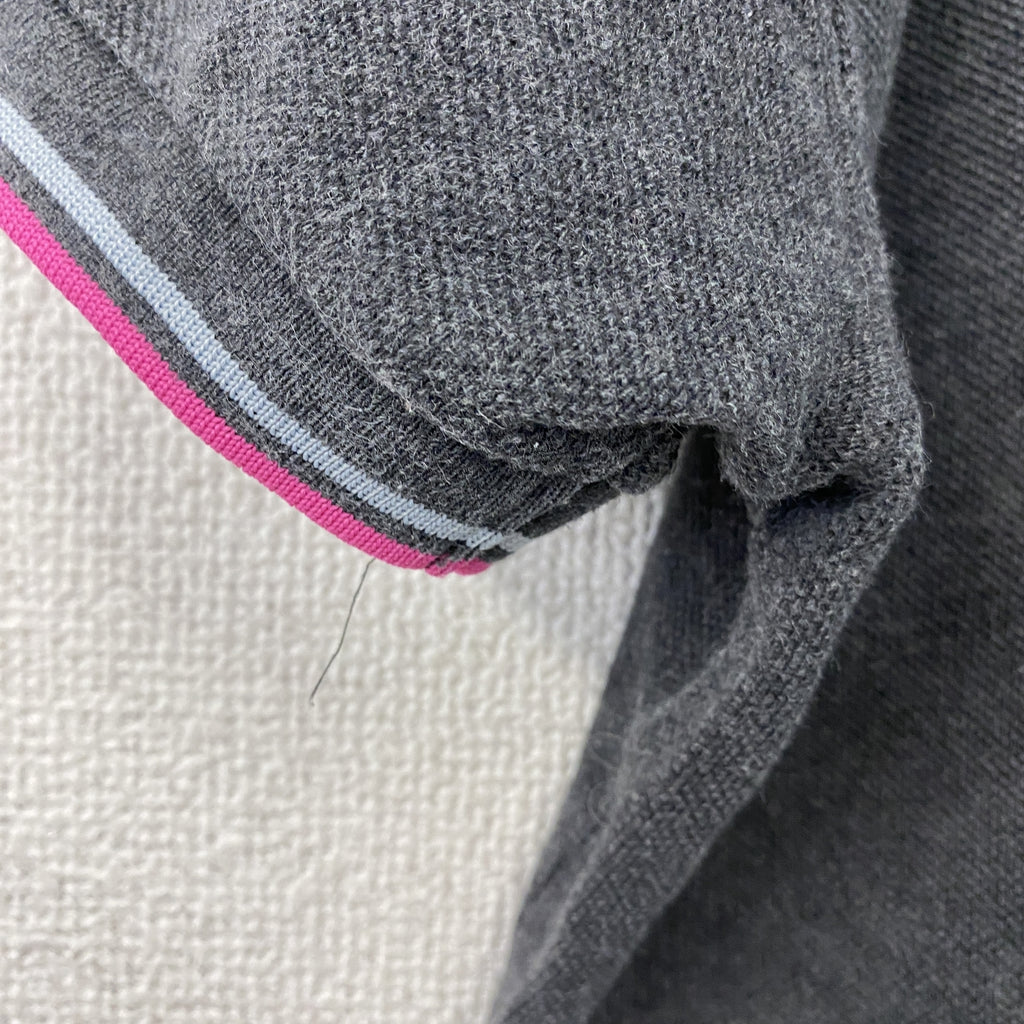 FRED PERRY　フレッドペリー　半袖ポロシャツ　刺ロゴ　黒　ブラック　Lサイズ　古着