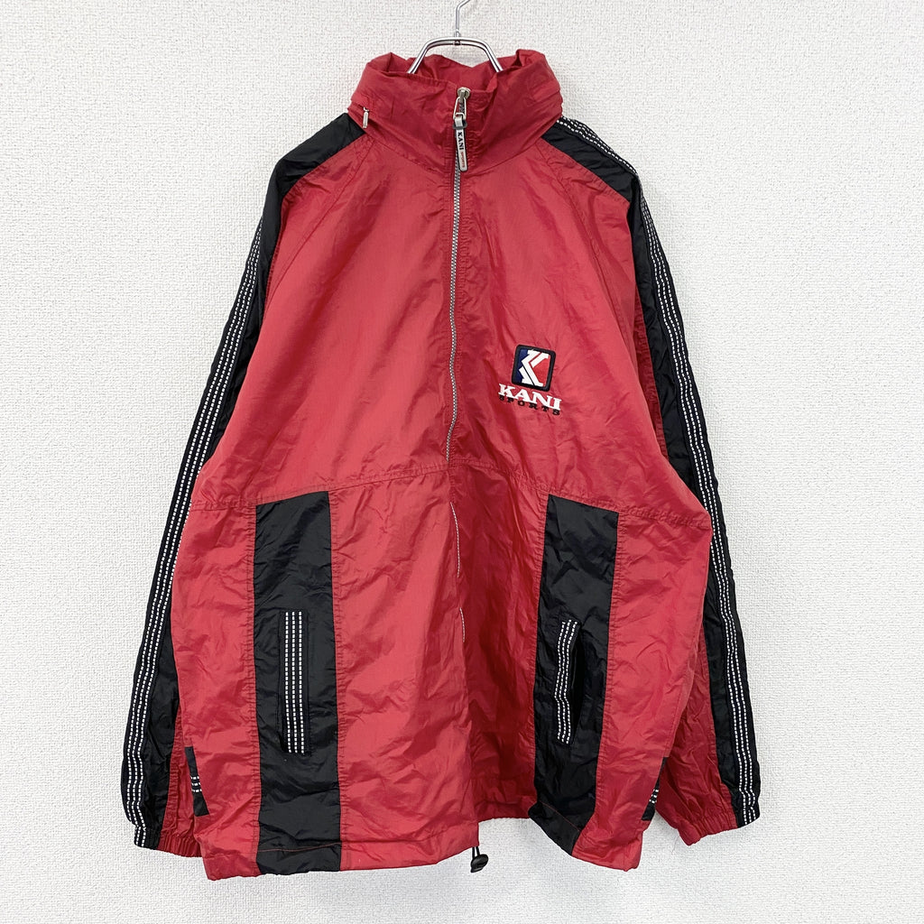 KARL KANI　カールカナイ　フルジップジャケット　赤　レッド　Lサイズ　古着