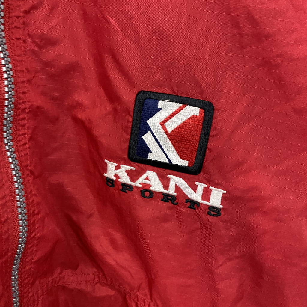 KARL KANI　カールカナイ　フルジップジャケット　赤　レッド　Lサイズ　古着