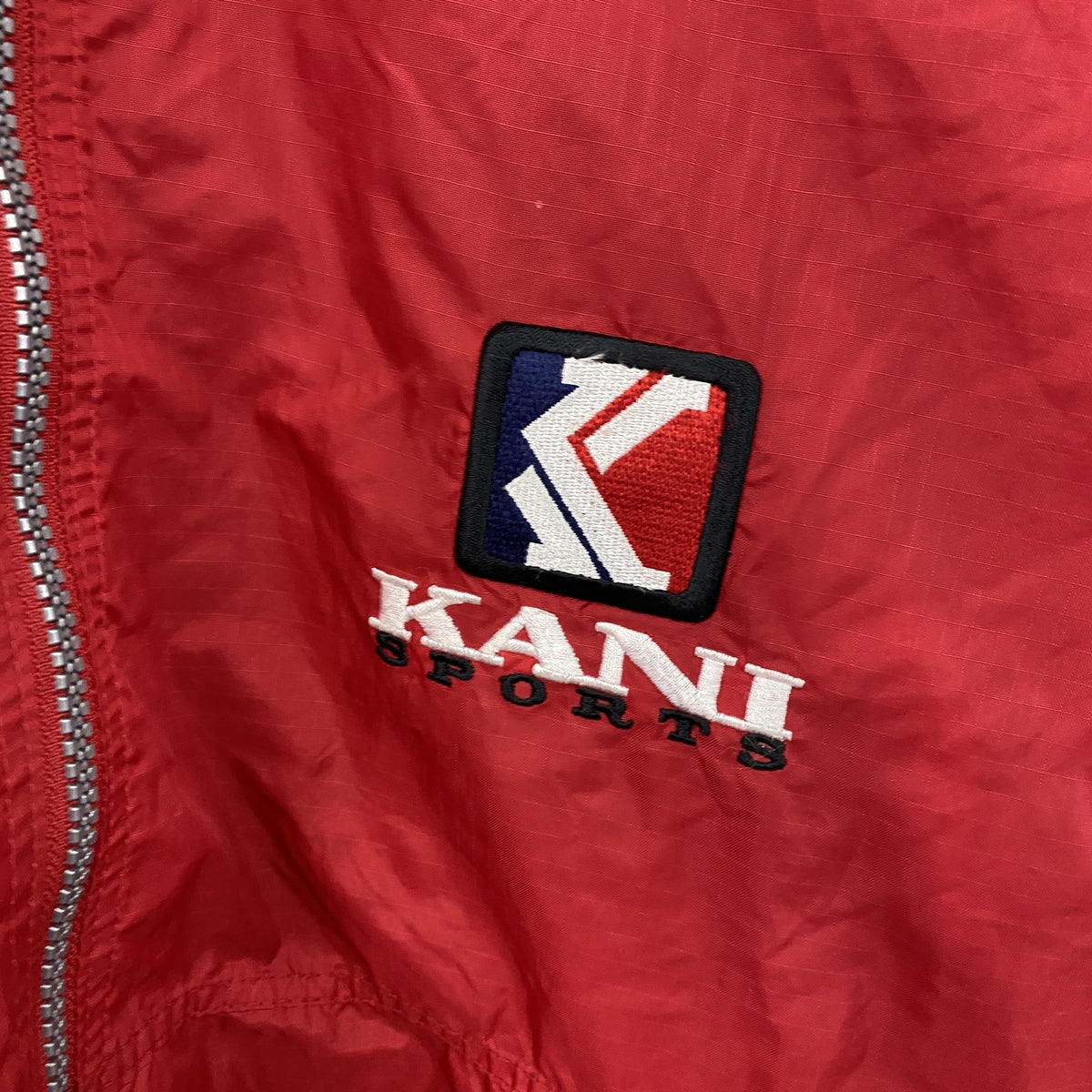 KARL KANI　カールカナイ　フルジップジャケット　赤　レッド　Lサイズ　古着