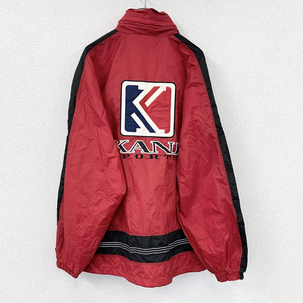 KARL KANI　カールカナイ　フルジップジャケット　赤　レッド　Lサイズ　古着