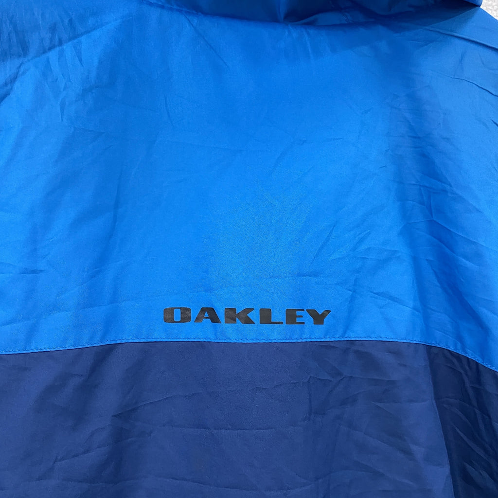 OAKLEY　オークリー　フルジップパーカー　青　ブルー　紺　ネイビー　Sサイズ　古着