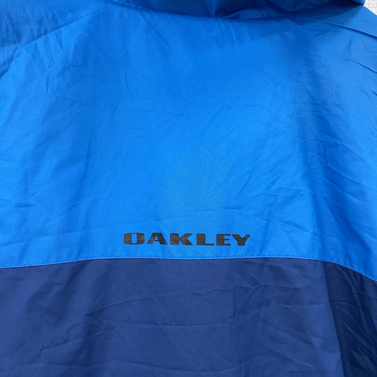 OAKLEY　オークリー　フルジップパーカー　青　ブルー　紺　ネイビー　Sサイズ　古着