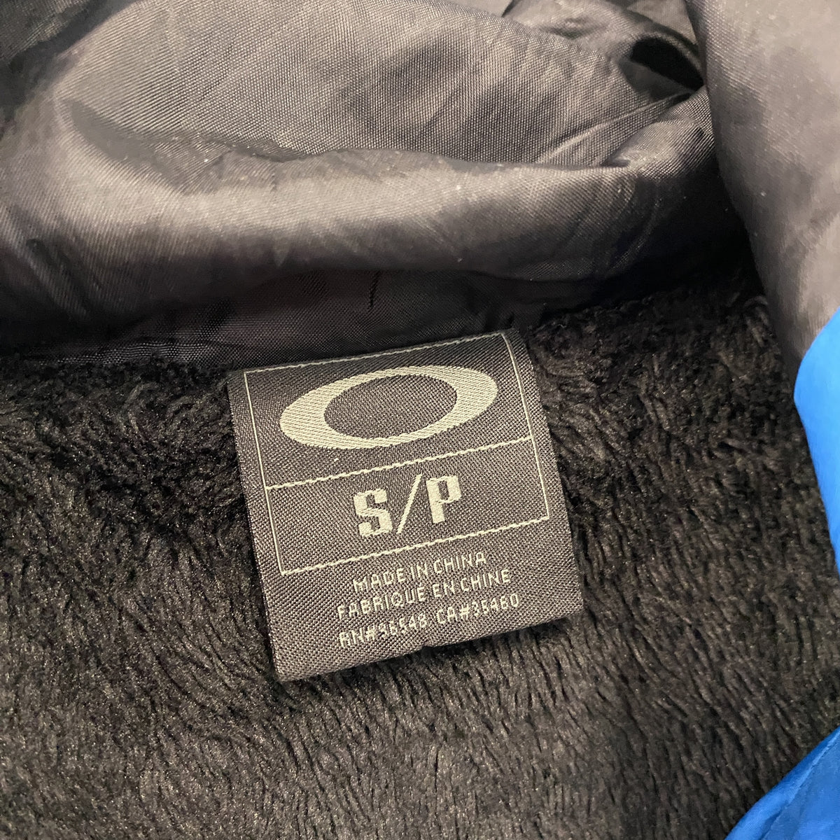 OAKLEY　オークリー　フルジップパーカー　青　ブルー　紺　ネイビー　Sサイズ　古着