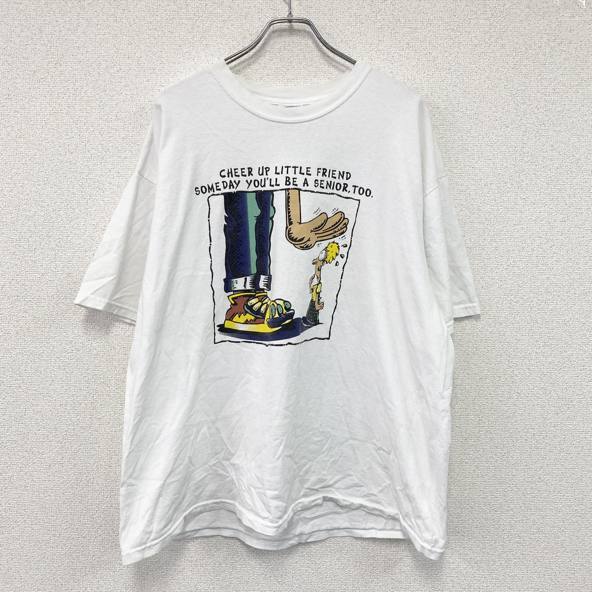 GILDAN　ギルダン　半袖プリントTシャツ　白　ホワイト　2XLサイズ　古着