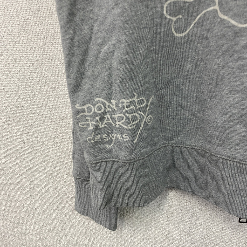 Ed Hardy　エドハーディー　フルジップスウェットパーカー/フーディー　グレー　古着