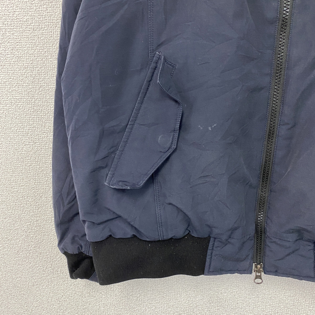 THE NORTH FACE　ノースフェイス　フルジップブルゾン　紺　ネイビー　Sサイズ メンズ ポリエステル コットン 古着