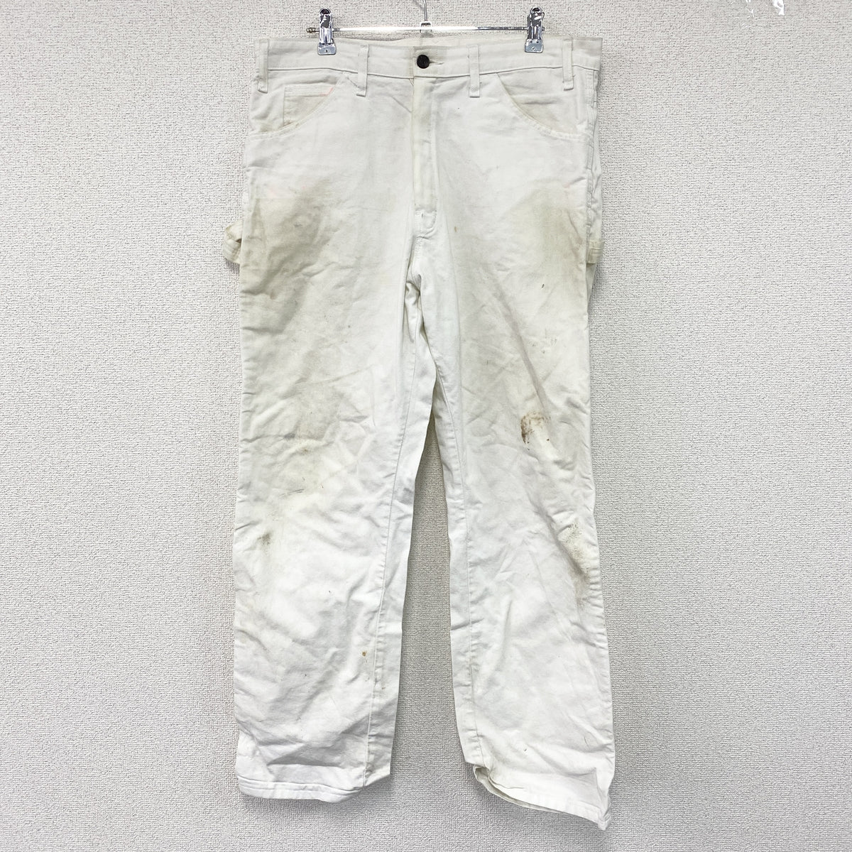 Dickies　ディッキーズ　ペインターパンツ　ジップフライ　白　ホワイト　W34サイズ　古着