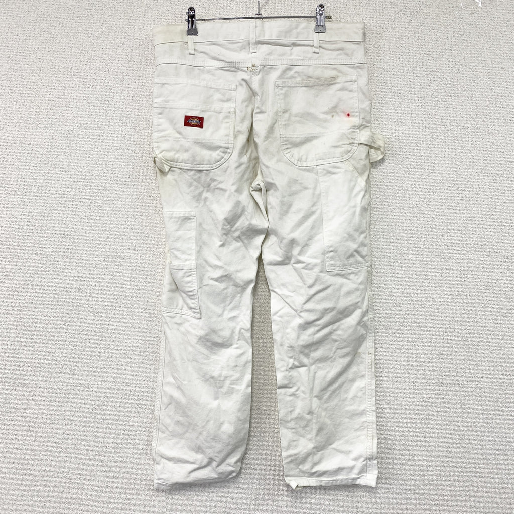 Dickies　ディッキーズ　ペインターパンツ　ジップフライ　白　ホワイト　W34サイズ　古着