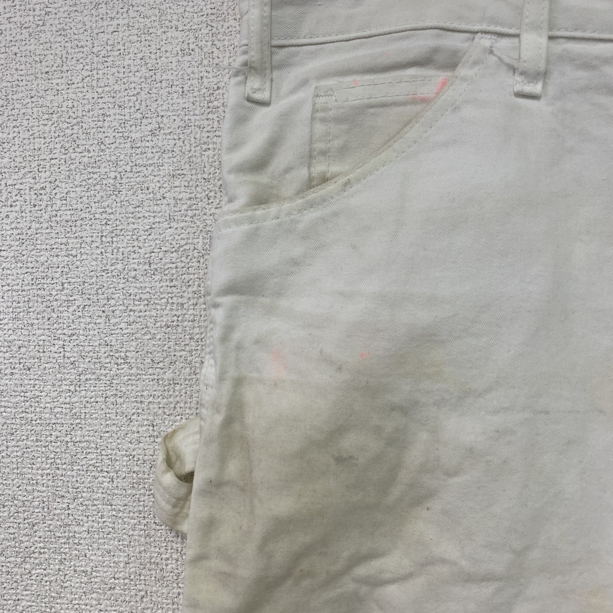 Dickies　ディッキーズ　ペインターパンツ　ジップフライ　白　ホワイト　W34サイズ　古着