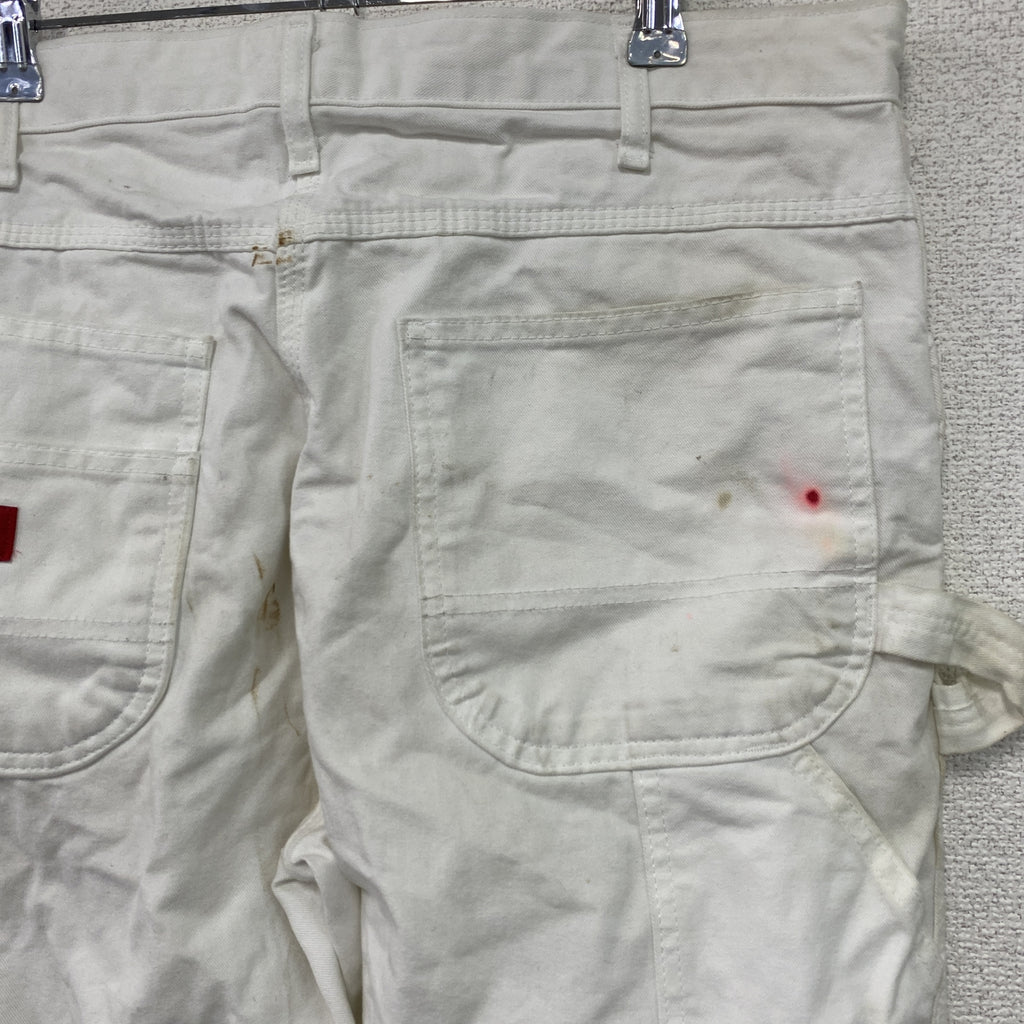 Dickies　ディッキーズ　ペインターパンツ　ジップフライ　白　ホワイト　W34サイズ　古着