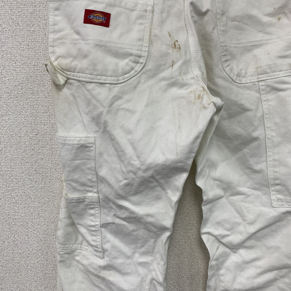 Dickies　ディッキーズ　ペインターパンツ　ジップフライ　白　ホワイト　W34サイズ　古着