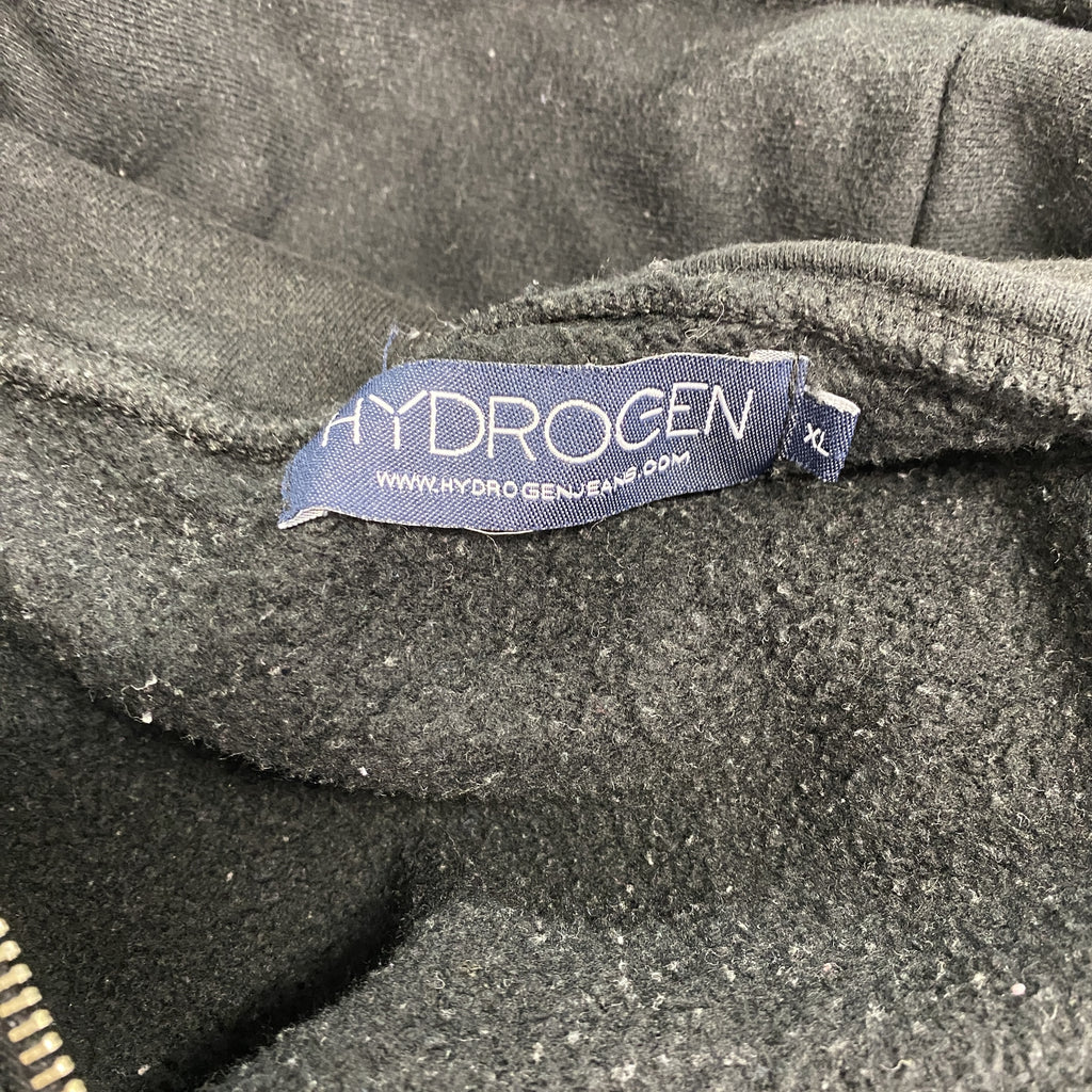 HYDROGEN　ハイドロゲン　セットアップ　フルジップスウェッパーカー/フーディー　スウェットパンツ　黒　ブラック　XLサイズ　古着