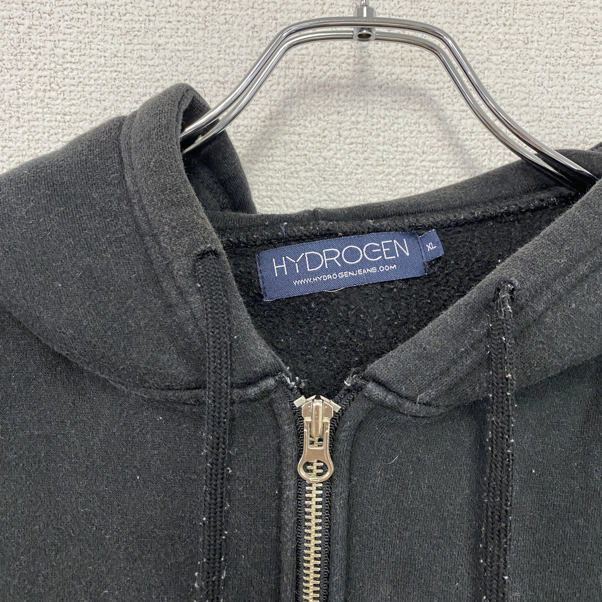 HYDROGEN　ハイドロゲン　セットアップ　フルジップスウェッパーカー/フーディー　スウェットパンツ　黒　ブラック　XLサイズ　古着
