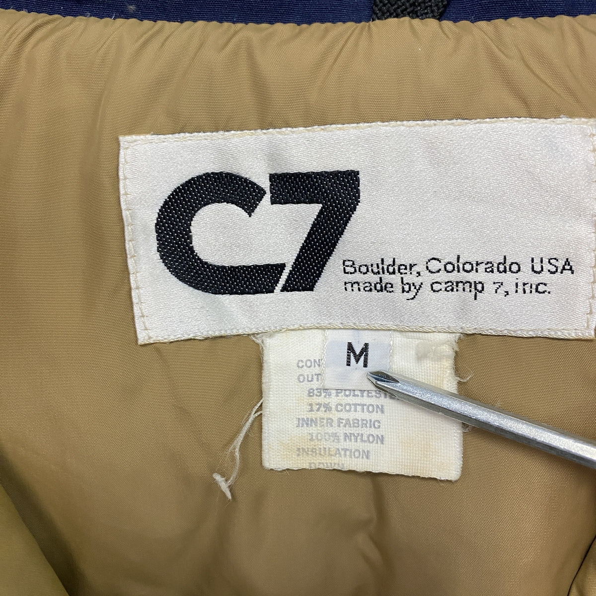 Camp7　キャンプセブン　ダウンジャケット　紺　ネイビー　Mサイズ　古着