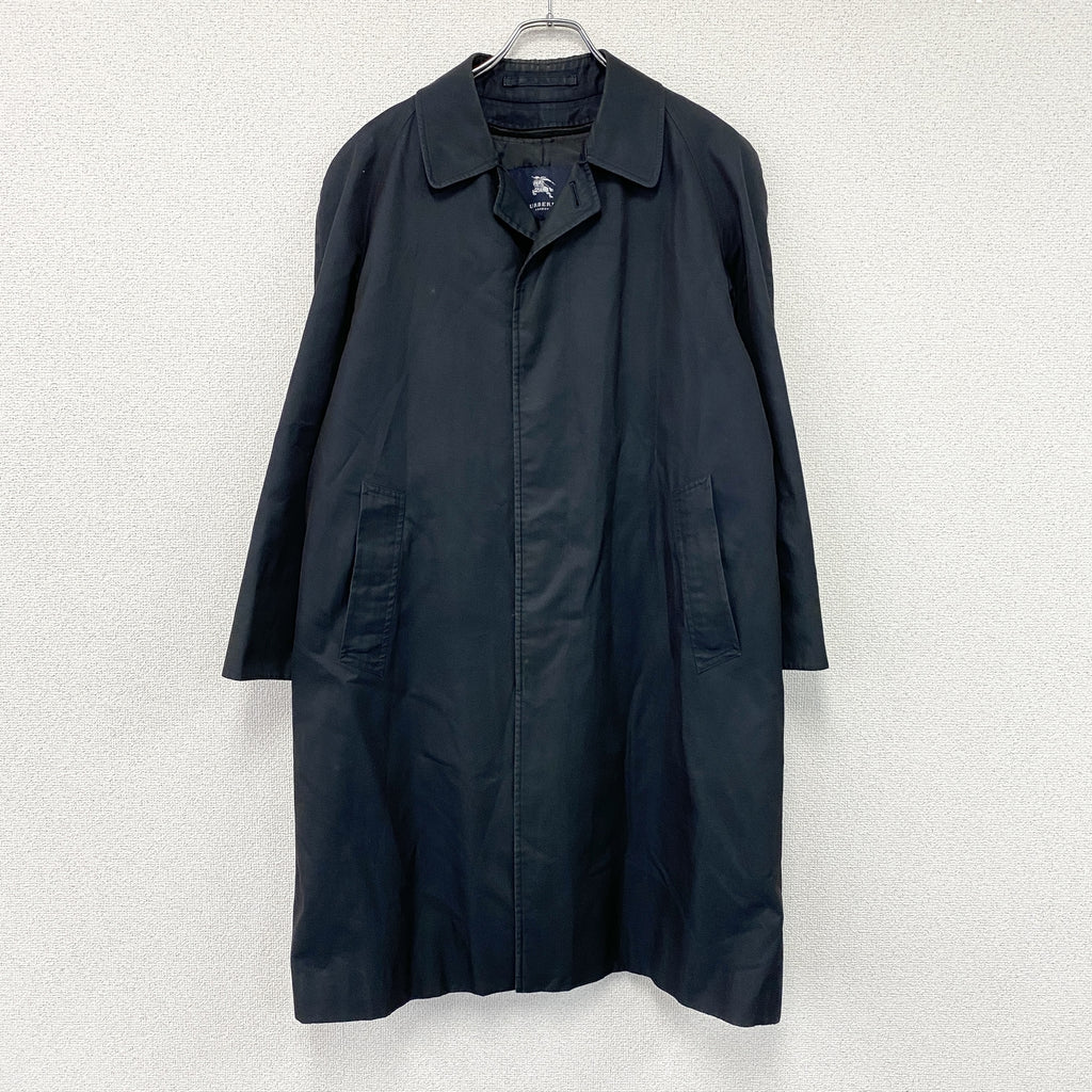 BURBERRY　バーバリー　ステンカラーコート　バルマカンコート　黒　ブラック　古着