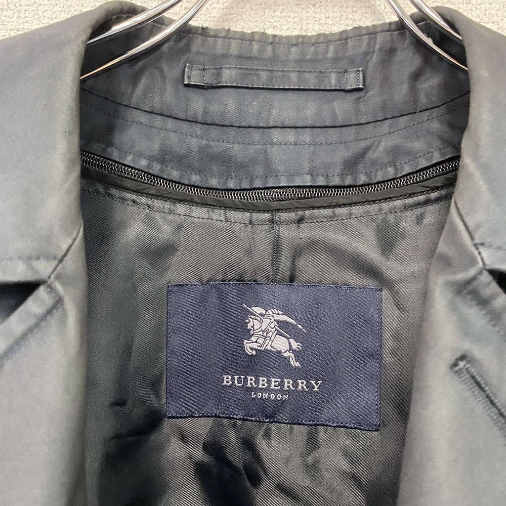 BURBERRY　バーバリー　ステンカラーコート　バルマカンコート　黒　ブラック　古着