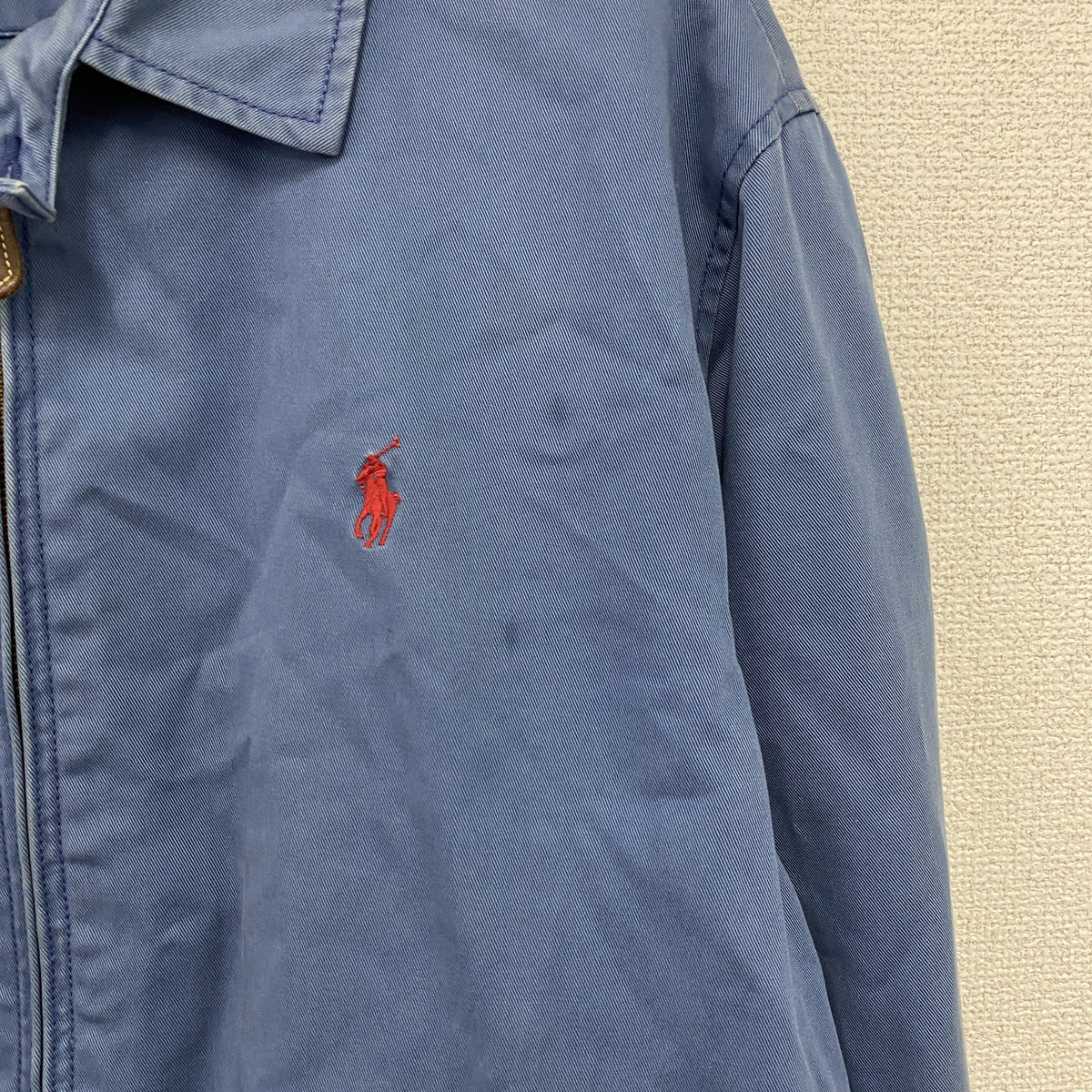 Polo by Ralph Lauan　ラルフローレン　スイングトップ　刺ロゴ　青　ブルー　Lサイズ　古着