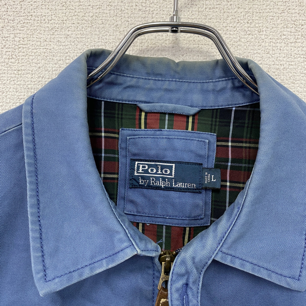 Polo by Ralph Lauan　ラルフローレン　スイングトップ　刺ロゴ　青　ブルー　Lサイズ　古着
